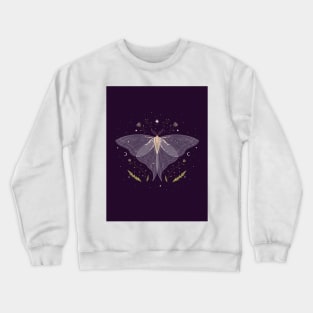 Wiccan witchcraft Moth and magic of night 1 Crewneck Sweatshirt